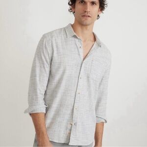 Marine Layer [Size: M] Stretch Selvage Long Sleeve Shirt Button Down Shirt
